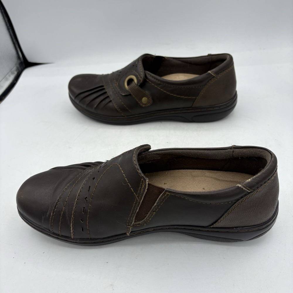 Earth Origins Shoes‎ Womens Size 7.5 M Glendale Gabrielle Brown Leather Loafers - Picture 9 of 10